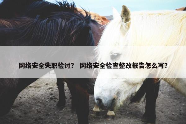 网络安全失职检讨？ 网络安全检查整改报告怎么写？