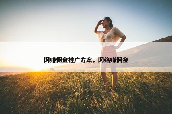 网赚佣金推广方案，网络赚佣金