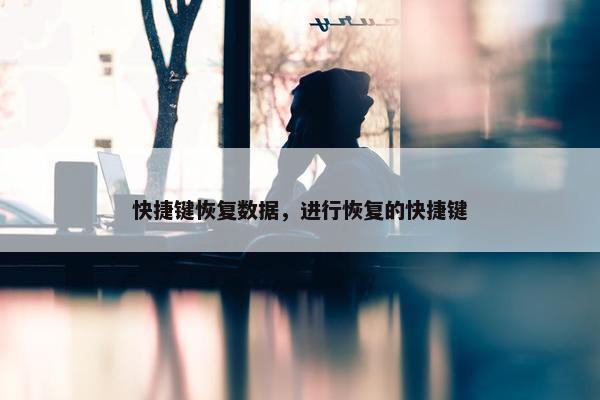 快捷键恢复数据，进行恢复的快捷键