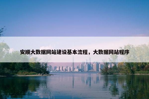 安顺大数据网站建设基本流程，大数据网站程序