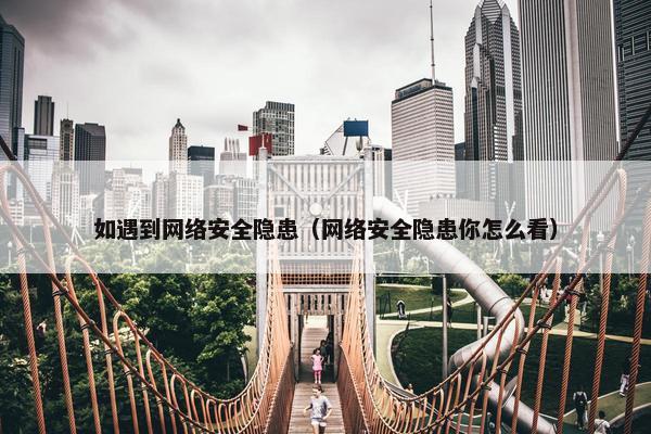 如遇到网络安全隐患（网络安全隐患你怎么看）