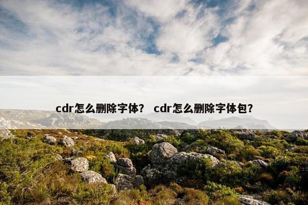cdr怎么删除字体？ cdr怎么删除字体包？