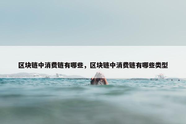 区块链中消费链有哪些，区块链中消费链有哪些类型