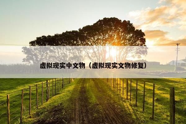 虚拟现实中文物（虚拟现实文物修复）