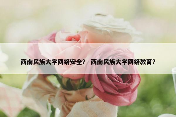 西南民族大学网络安全？ 西南民族大学网络教育？