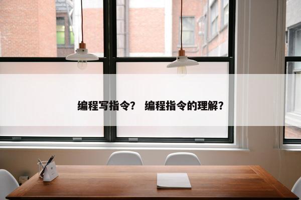 编程写指令？ 编程指令的理解？