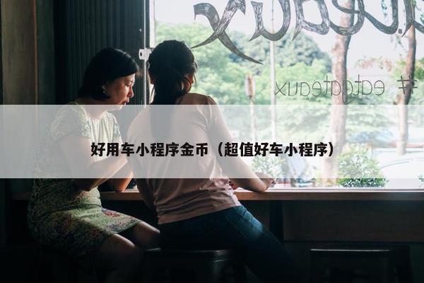 好用车小程序金币（超值好车小程序）