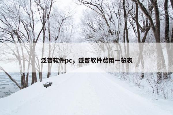 泛普软件pc，泛普软件费用一览表