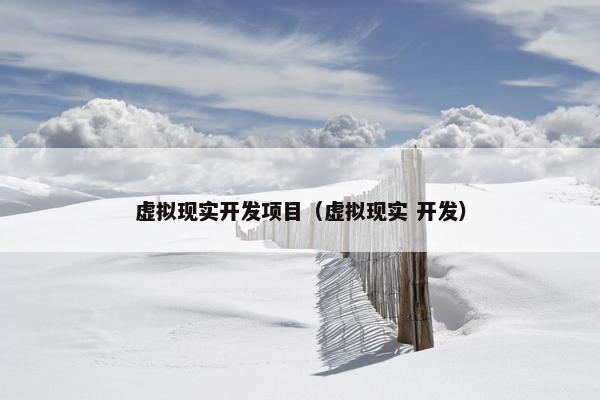 虚拟现实开发项目（虚拟现实 开发）