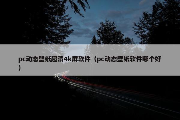 pc动态壁纸超清4k屏软件（pc动态壁纸软件哪个好）