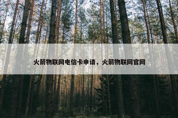 火箭物联网电信卡申请，火箭物联网官网