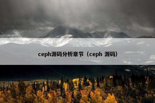 ceph源码分析章节（ceph 源码）