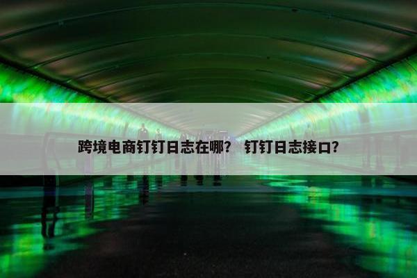 跨境电商钉钉日志在哪？ 钉钉日志接口？