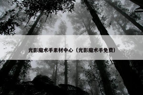 光影魔术手素材中心（光影魔术手免费）