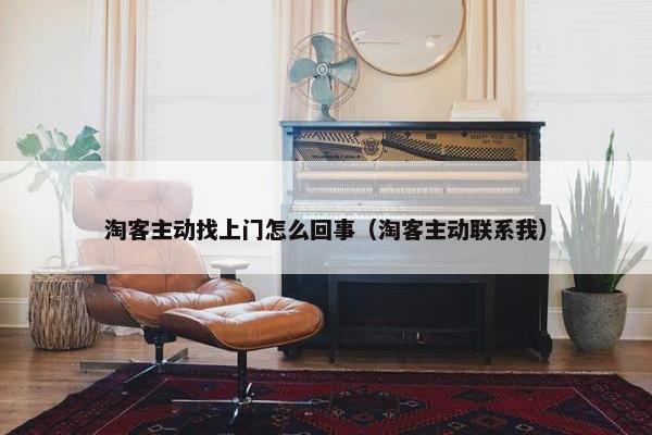 淘客主动找上门怎么回事（淘客主动联系我）