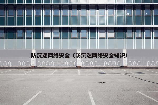防沉迷网络安全（防沉迷网络安全知识）