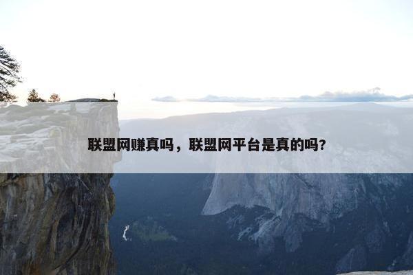 联盟网赚真吗，联盟网平台是真的吗?