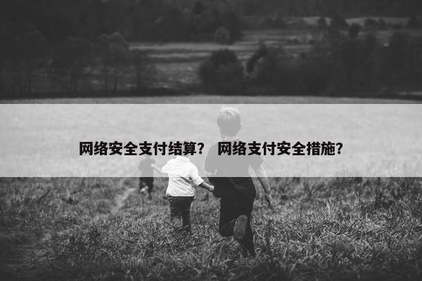 网络安全支付结算？ 网络支付安全措施？