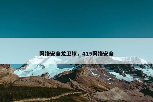 网络安全龙卫球，415网络安全