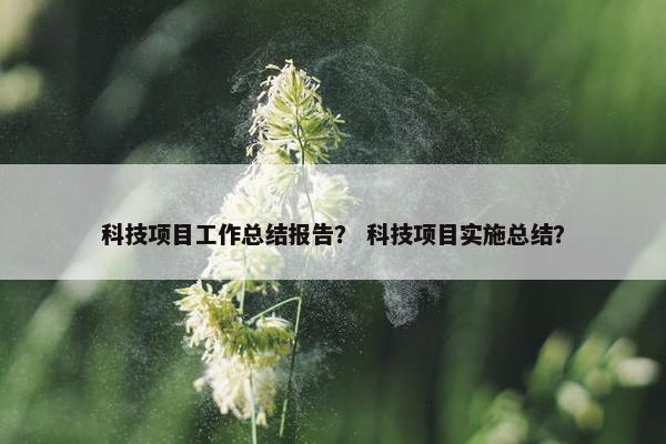 科技项目工作总结报告？ 科技项目实施总结？