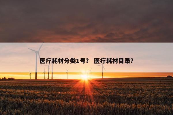 医疗耗材分类1号？ 医疗耗材目录？