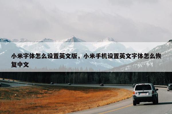 小米字体怎么设置英文版，小米手机设置英文字体怎么恢复中文