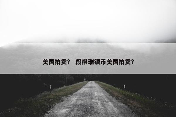 美国拍卖？ 段祺瑞银币美国拍卖？