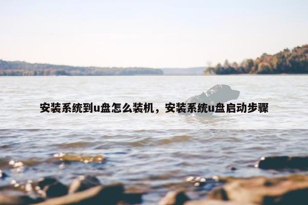 安装系统到u盘怎么装机，安装系统u盘启动步骤