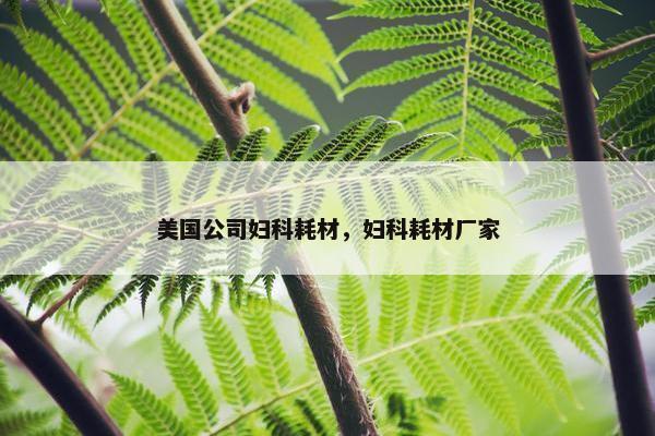美国公司妇科耗材，妇科耗材厂家