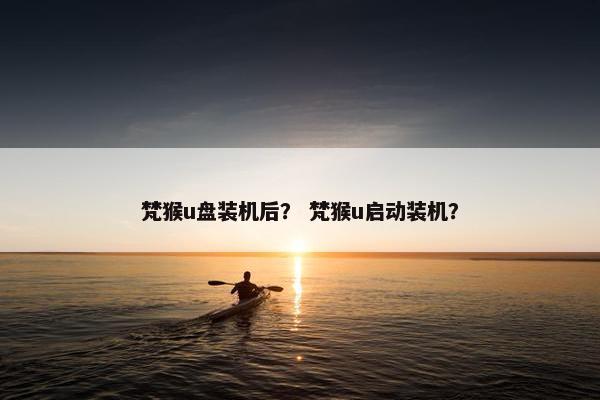 梵猴u盘装机后？ 梵猴u启动装机？