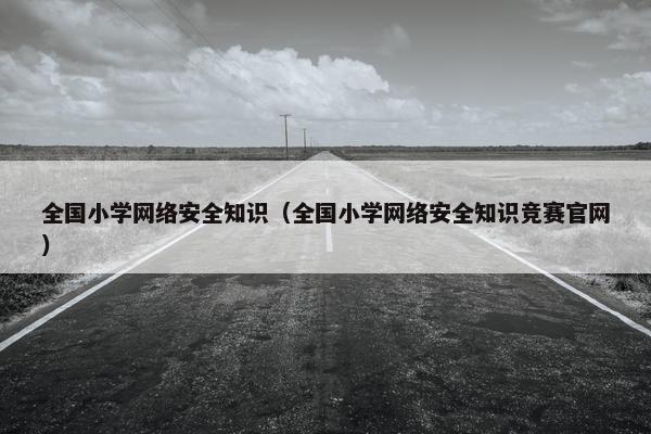 全国小学网络安全知识（全国小学网络安全知识竞赛官网）