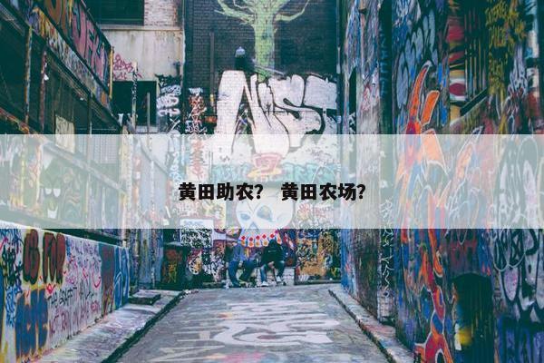 黄田助农？ 黄田农场？