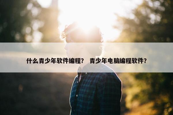 什么青少年软件编程？ 青少年电脑编程软件？