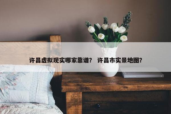 许昌虚拟现实哪家靠谱？ 许昌市实景地图？