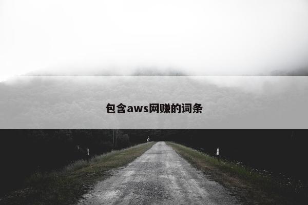 包含aws网赚的词条