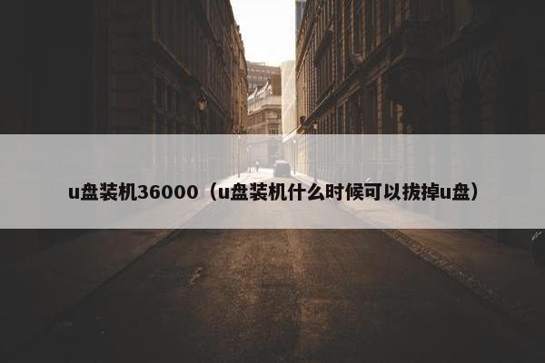 u盘装机36000（u盘装机什么时候可以拔掉u盘）