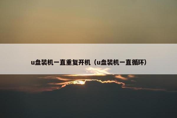 u盘装机一直重复开机（u盘装机一直循环）