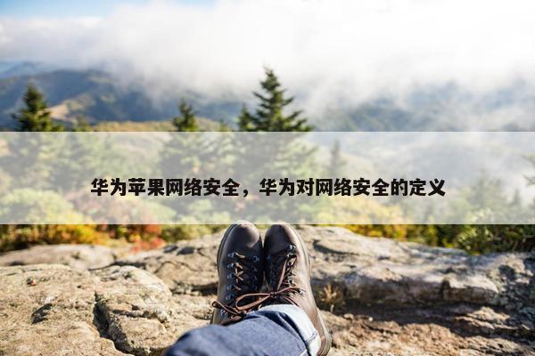 华为苹果网络安全，华为对网络安全的定义