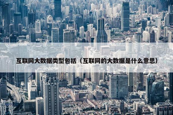 互联网大数据类型包括（互联网的大数据是什么意思）