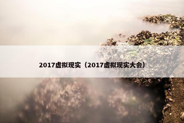 2017虚拟现实（2017虚拟现实大会）
