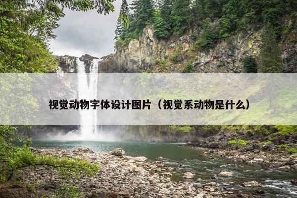 视觉动物字体设计图片（视觉系动物是什么）