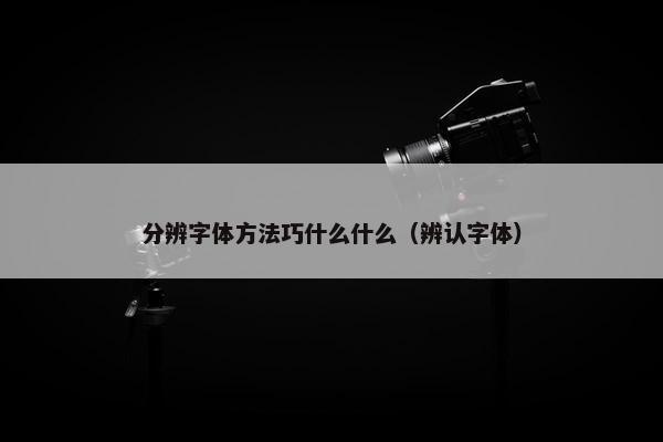 分辨字体方法巧什么什么（辨认字体）