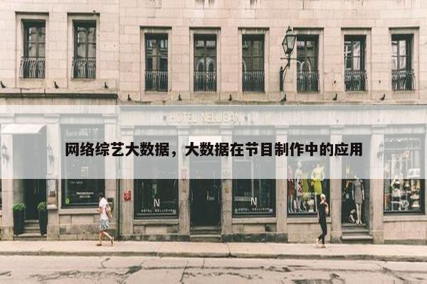 网络综艺大数据，大数据在节目制作中的应用