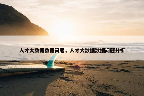 人才大数据数据问题，人才大数据数据问题分析