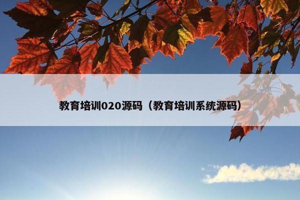教育培训020源码（教育培训系统源码）