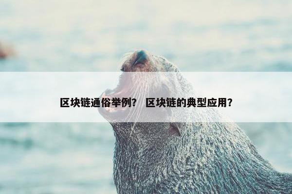 区块链通俗举例？ 区块链的典型应用？