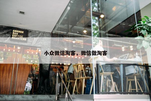 小众微信淘客，微信做淘客