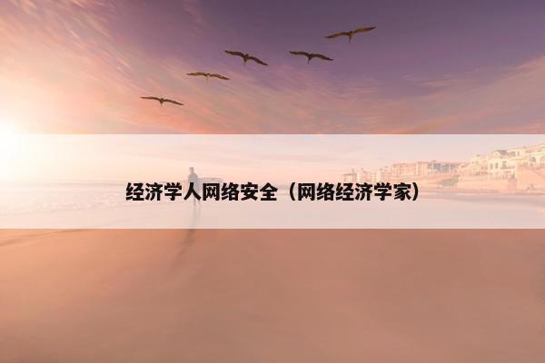 经济学人网络安全（网络经济学家）
