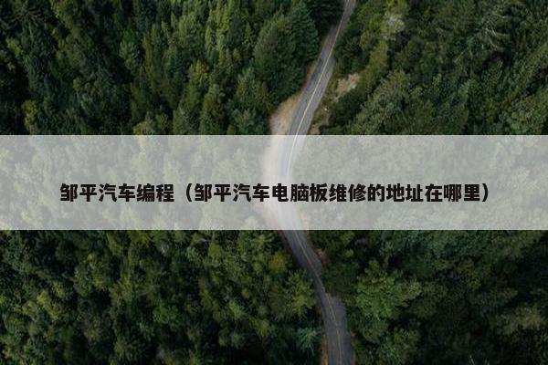 邹平汽车编程（邹平汽车电脑板维修的地址在哪里）