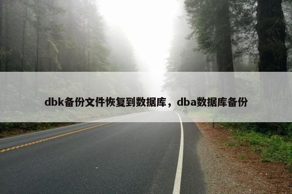 dbk备份文件恢复到数据库，dba数据库备份